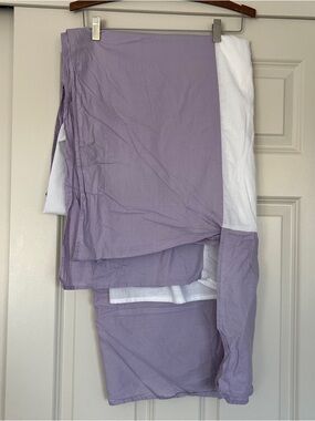 Lavender Twin Bed Skirt 100% Cotton 39 x 76 x 14